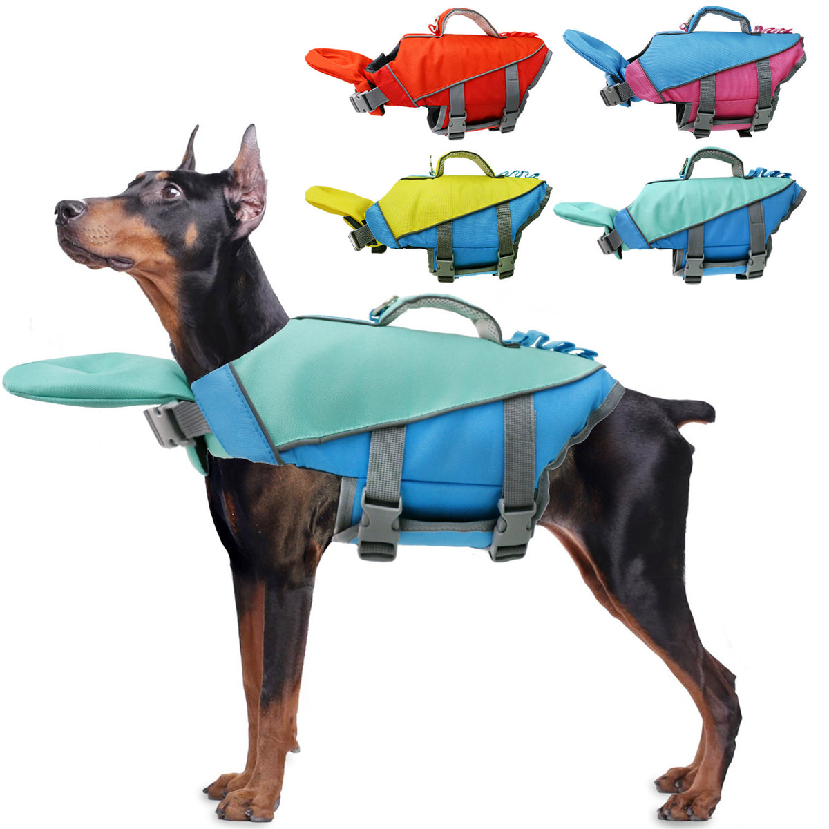 Reflective Dog Life Jacket Safety Swimsuit